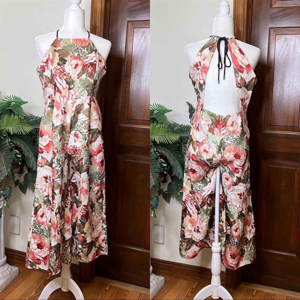 Floral Halter Jumpsuit